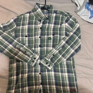 L.L. Bean Green and Cream Plaid jacket